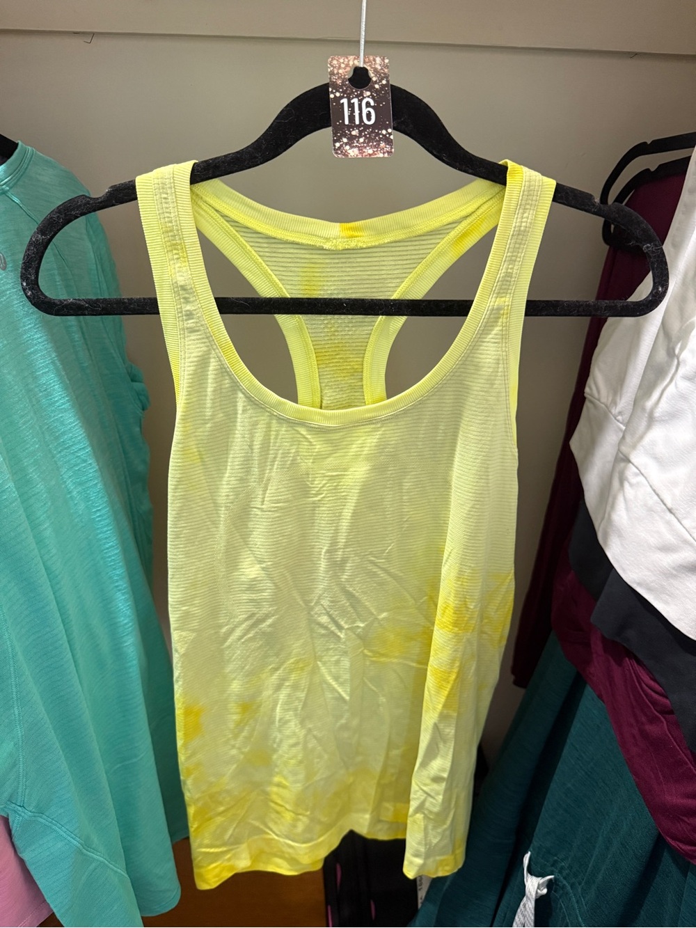 116 lululemon athletica swiftly Neon Yellow Racerback Tank